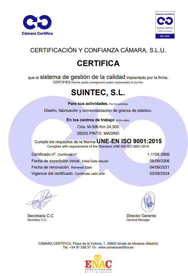 Certificacion Suintec ISO